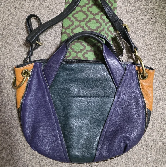 orYANY Green and Purple Leather Bag - Picture 3 of 9